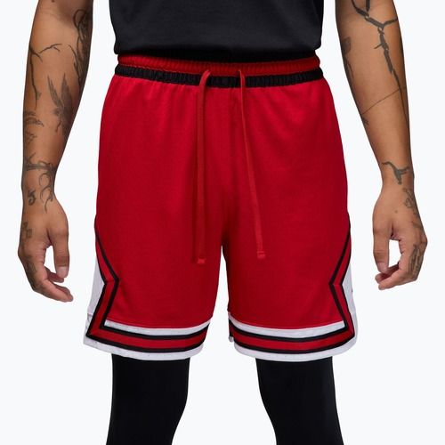 Pantaloni scurți de baschet pentru bărbați Nike Jordan Mesh Diamond 4" gym red/white/black