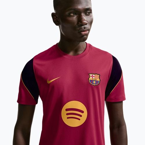 Tricou de fotbal pentru bărbați Nike FC Barcelona Strike Soccer Dri-Fit noble red/blackened blue/mineral yellow