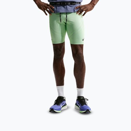 Colanți de antrenament pentru bărbați Nike AeroSwift Dri-Fit ADV 1/2 Tights lime blast/steam/light silver/black