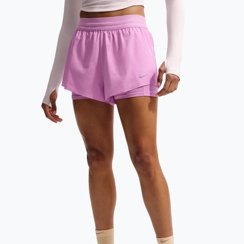 Pantaloni scurți de alergare pentru femei Nike Swift Mid-Rise 2in1 light magenta/light magenta