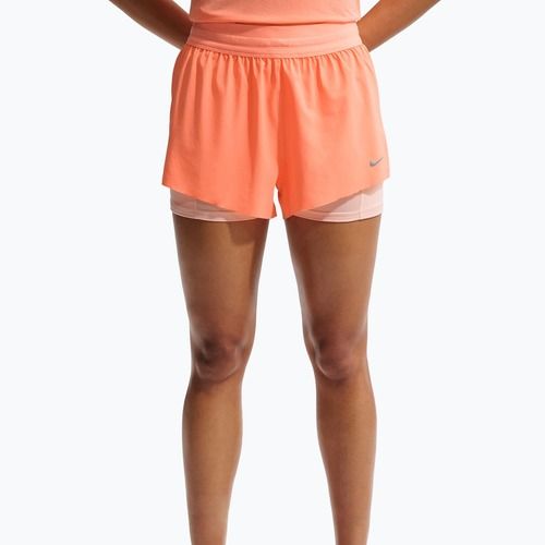 Pantaloni scurți de alergare pentru femei Nike Swift Mid-Rise 2in1 orange pulse