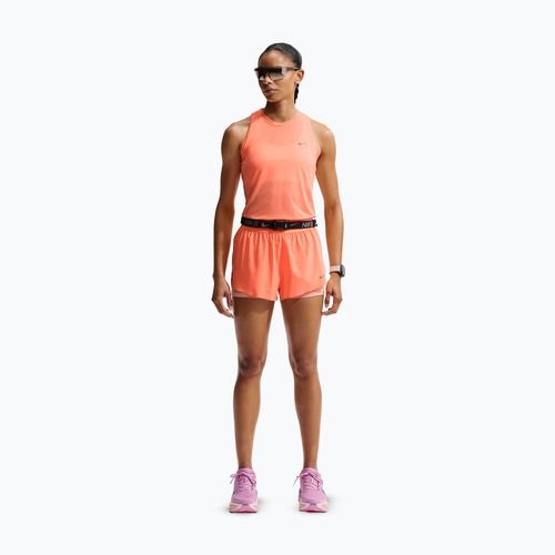 Pantaloni scurți de alergare pentru femei Nike Swift Mid-Rise 2in1 orange pulse