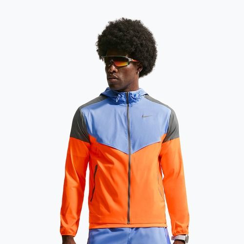 Geacă de alergare pentru bărbați Nike Impossibly Light Windrunner total orange/royal pulse/smoke grey