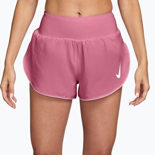 Pantaloni scurți de alergare pentru femei Nike Tempo Swoosh Dri-Fit Mid-Rise Brief-Lined peony/pink foam/white