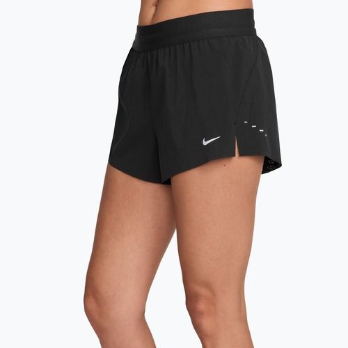 Pantaloni scurți de alergare pentru bărbați Nike Swift Breathe Dri-Fit Mid-Rise 2.5" black/black/white