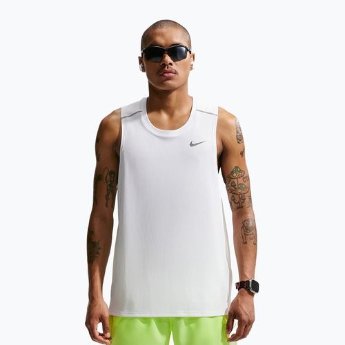 Tricou de alergare pentru bărbați Nike Miler Dri-Fit white