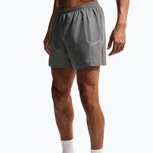 Pantaloni scurți de alergare pentru bărbați Nike Miler Dri-Fit 2in1 5" smoke grey/smoke grey