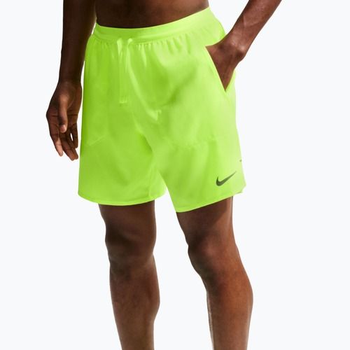 Pantaloni scurți de alergare pentru bărbați Nike Stride Dri-Fit Brief-Lined 7" volt ice