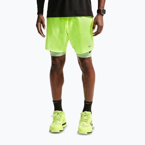 Pantaloni scurți de alergare pentru bărbați Nike Stride Dri-Fit Brief-Lined 7" volt ice