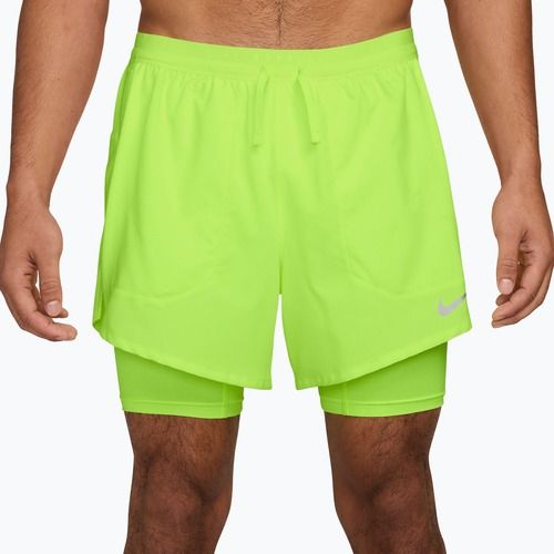 Pantaloni scurți de alergare pentru bărbați Nike Stride Dri-Fit Hybrid 5" volt ice