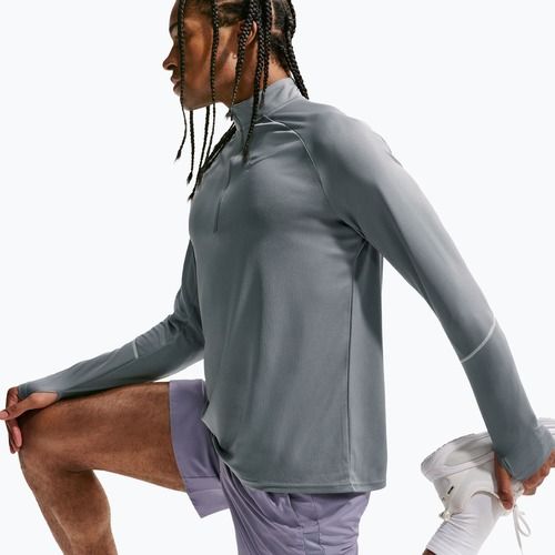 Bluză de alergare pentru bărbați Nike Miler Dri-Fit UV 1/2 Zip smoke grey