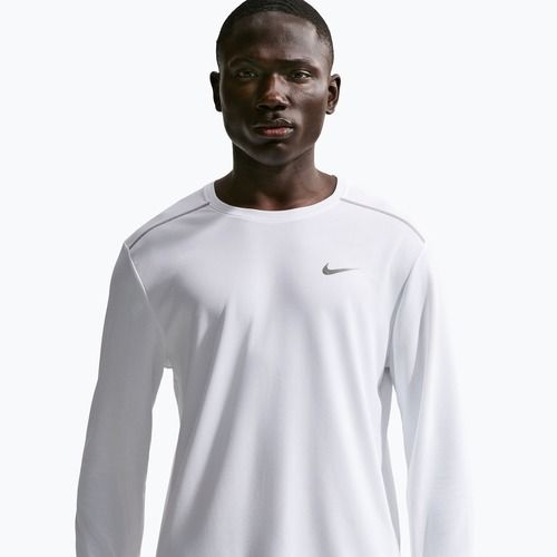 Longsleeve de alergare pentru bărbați Nike Miler Dri-Fit UV white