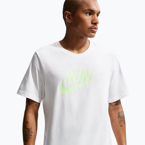 Tricou de alergare pentru bărbați Nike Dri-Fit Running white/barely volt