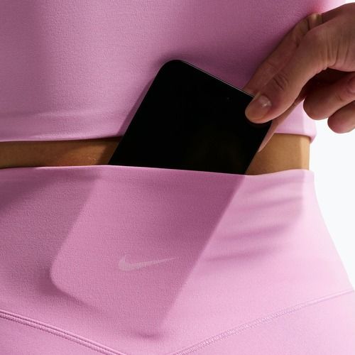 Pantaloni scurți pentru femei Nike Zenvy High Waisted Biker 5" light magenta/white