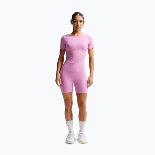 Pantaloni scurți pentru femei Nike Zenvy High Waisted Biker 5" light magenta/white
