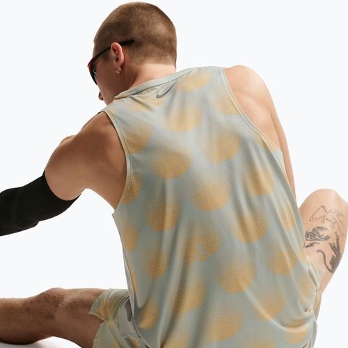 Tricou de alergare pentru bărbați Nike Stride Dri-Fit ADV jade horizon/linen