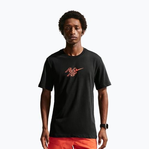 Tricou de alergare pentru bărbați Nike AeroSwift Dri-Fit black/bright crimson