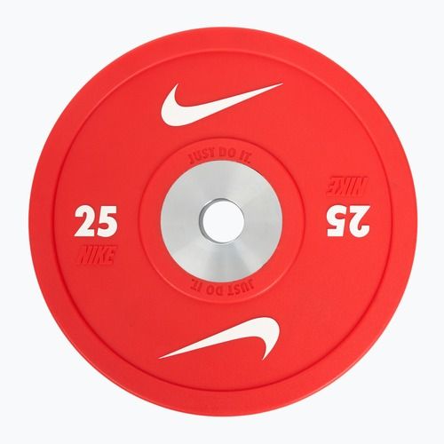 Greutate bumper Nike Strength Pro Urethane Bumper Plates 25 kg red/white
