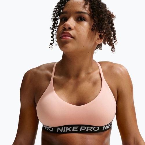 Sutien sport pentru fete Nike Pro Indy portocaliu arctic/negru/alb