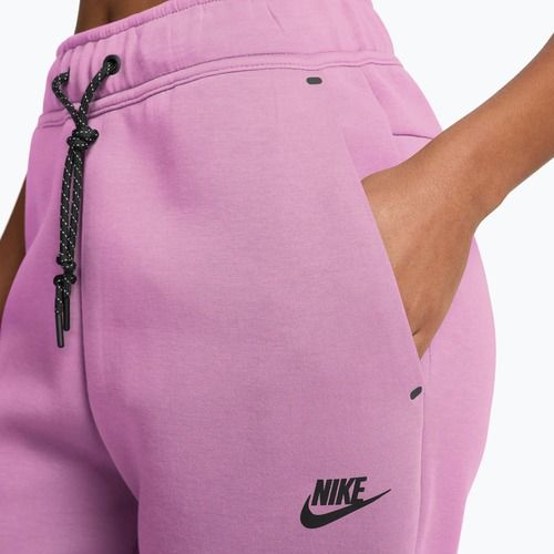 Pantaloni pentru femei Nike Sportswear Tech Fleece Mid-Rise light magenta/black