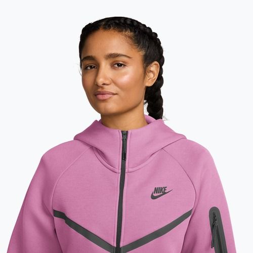 Bluză pentru femei Nike Sportswear Tech Fleece Windrunner light magenta/black