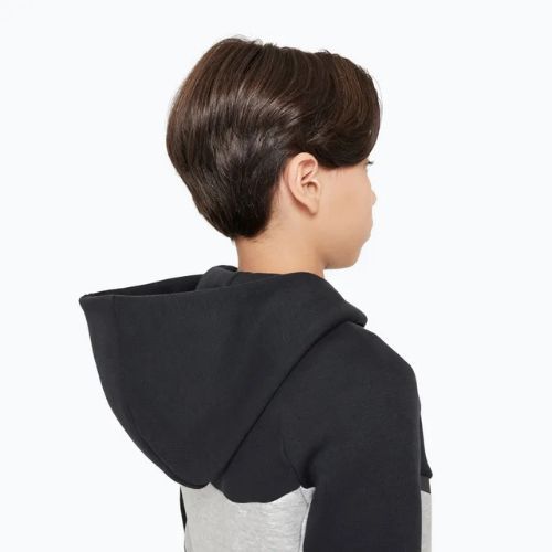 Bluză pentru copii Nike Sportswear Tech Fleece Full Zip dark grey heather/black/black/black