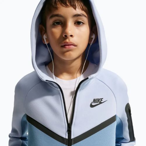 Bluză pentru copii Nike Sportswear Tech Fleece Full Zip hydrogen blue/work blue/black/black