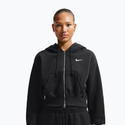 Bluză pentru femei Nike Sportswear Phoenix Fleece Loose Full-Zip black/sail