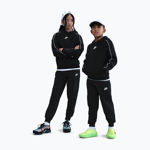 Trening pentru copii Nike Sportswear Club Fleece Hooded black/black/white/white
