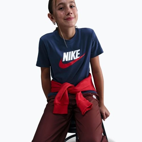 Tricou pentru copii Nike Sportswear midnight navy/white