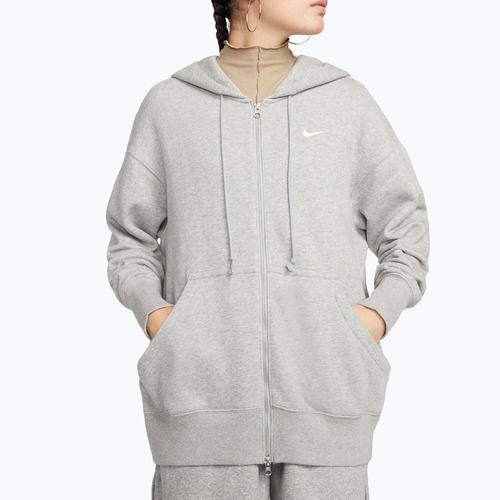 Bluză pentru femei Nike Sportswear Phoenix Fleece dark grey heather/sail