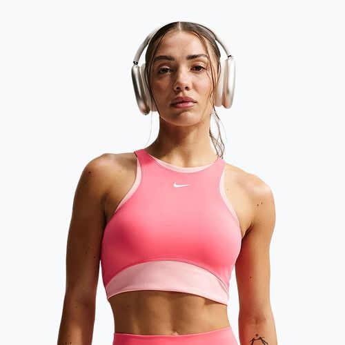 Sutien de antrenament Nike One Medium Support Sea coral/bleached coral/white