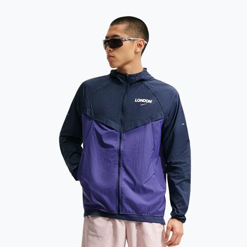Geacă de alergare pentru bărbați Nike Stride Dri-Fit ADV midnight navy/court purple