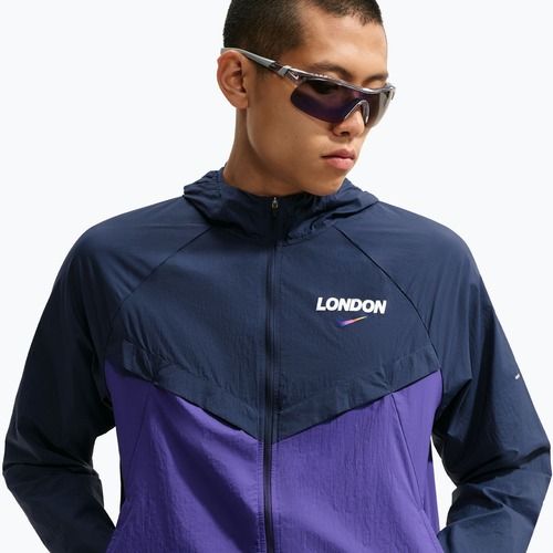 Geacă de alergare pentru bărbați Nike Stride Dri-Fit ADV midnight navy/court purple
