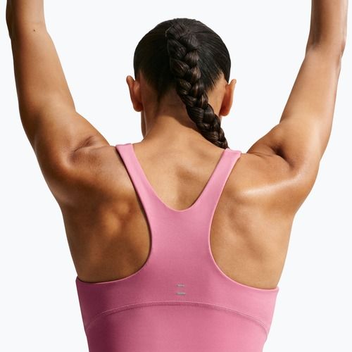 Tricou de alergare pentru bărbați Nike Tempo Medium Support Cropped Sports Bra peony