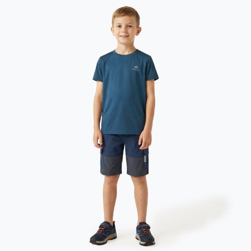 Tricou pentru copii de trekking KADVA TrailCore, respirabil, bleumarin