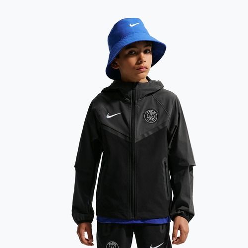 Geacă de fotbal pentru copii Nike Paris Saint-Germain Tech Full Zip black/anthracite/white