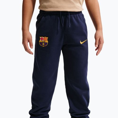 Pantaloni pentru copii Nike FC Barcelona Club Jogger blackened blue/mineral yellow