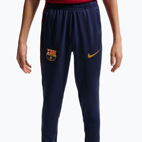 Pantaloni de fotbal pentru copii Nike FC Barcelona Strike Dri-Fit blackened blue/noble red/yellow