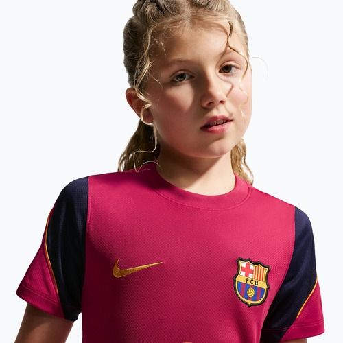 Tricou de fotbal pentru copii Nike FC Barcelona Strike Dri-Fit noble red/blackened blue