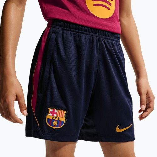 Pantaloni scurți de fotbal pentru copii Nike FC Barcelona Strike blackened blue/noble red/mineral yellow