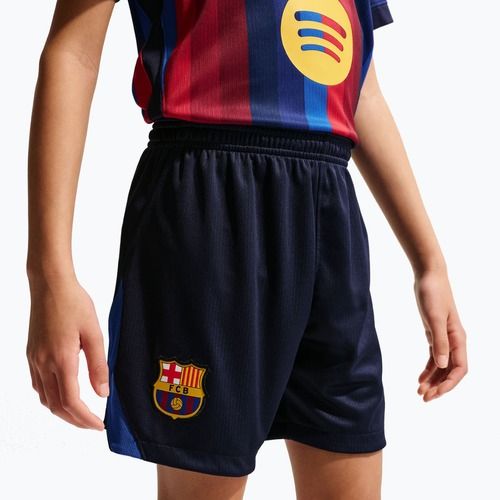 Pantaloni scurți de fotbal pentru copii Nike FC Barcelona Dri-Fit Stadium Home blackened blue/mineral yellow