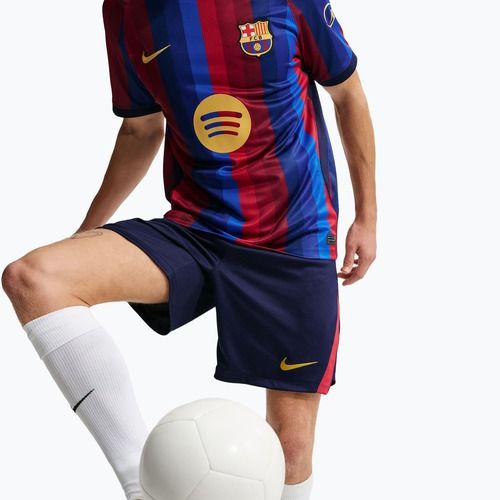 Pantaloni scurți de fotbal pentru bărbați Nike FC Barcelona Dri-Fit Stadium Home blackened blue/mineral yellow