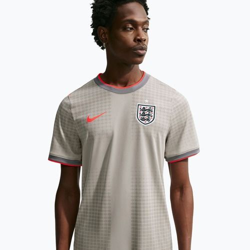 Tricou de fotbal pentru bărbați Nike England Academy Pro Pre-Match pewter grey/bright crimson