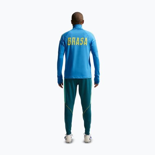 Bluză de fotbal pentru bărbați Nike Brazil Strike light photo blue/light menta/midwest gold