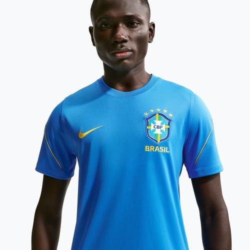 Tricou de fotbal pentru bărbați Nike Brazil Strike light photo blue/light menta/midwest gold