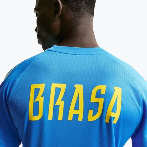 Tricou de fotbal pentru bărbați Nike Brazil Strike light photo blue/light menta/midwest gold