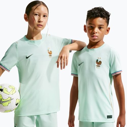 Tricou de fotbal pentru copii Nike FFF 2026 Stadium Away igloo/monarch/monarch