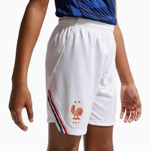 Pantaloni scurți de fotbal pentru copii Nike FFF 2026 Stadium Home white/metallic copper
