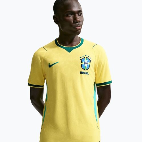 Tricou de fotbal pentru bărbați Nike Brazil 2026/27 Match Home canary/light mint/geode teal